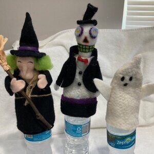 Halloween Felt Bottle Toppers--Set of 3